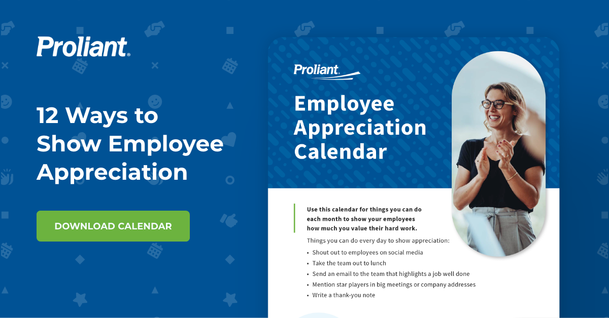 Proliant - Employee Appreciation Calendar - Feature Image