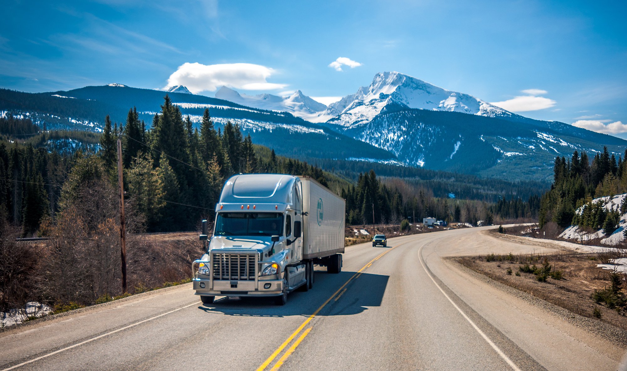 Semi-truck-on-the-road